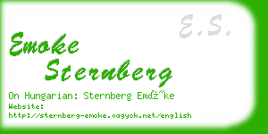 emoke sternberg business card